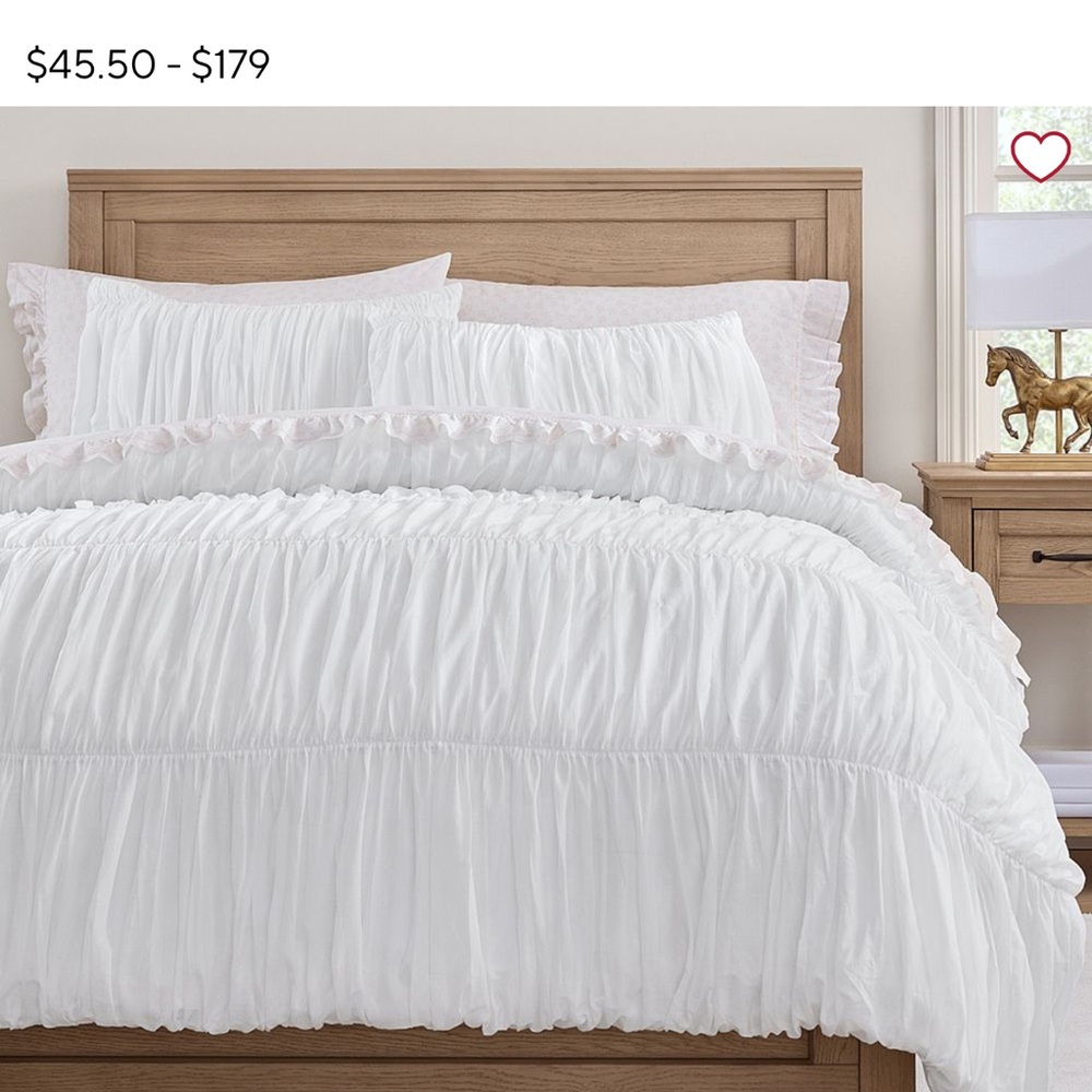 2 pottery barn ruched pleated Ruffled duvets to cover feather 🪶 down comforters
